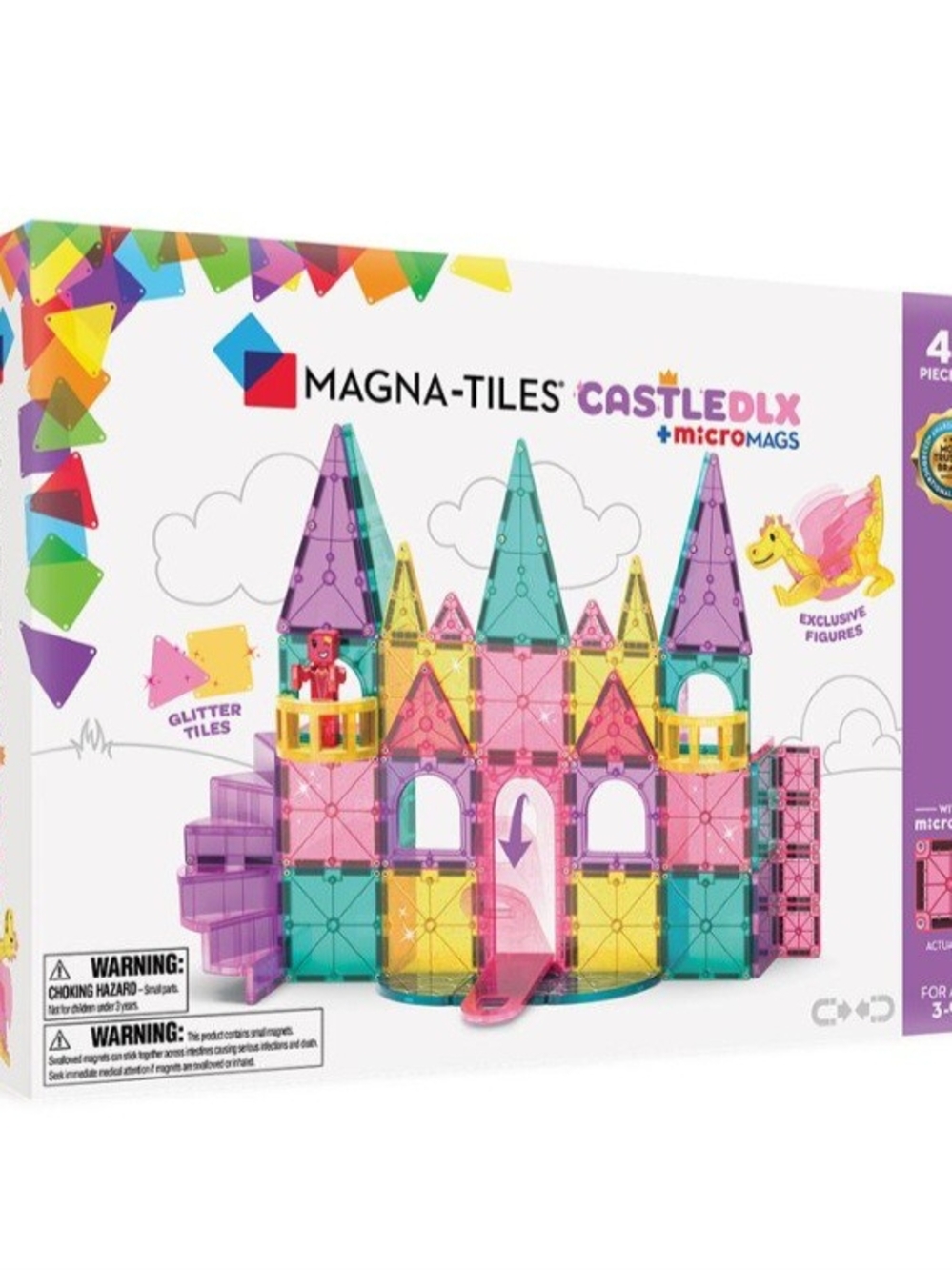 MAGNA-TILES Castle 25-Piece and Castle DLX 48-Piece Magnetic Construction Sets - Picture 8 of 9